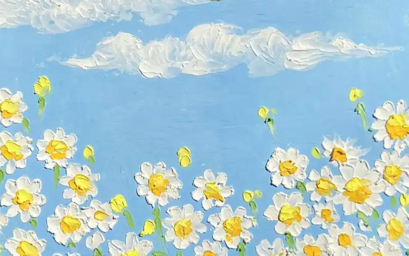 油画棒教程|小雏菊