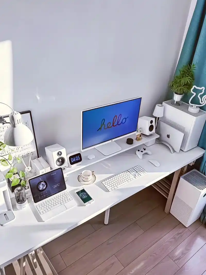 桌面美学与我一起来布置白色ins风书桌