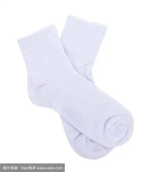 白色袜子孤立在白色背景上