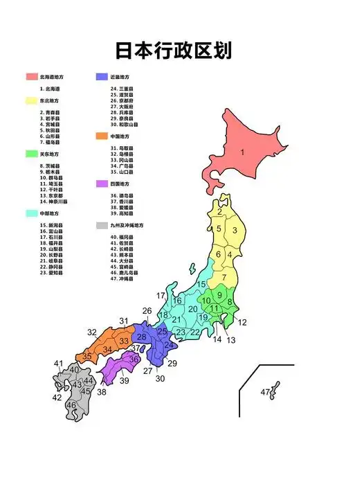 日本行政区划图