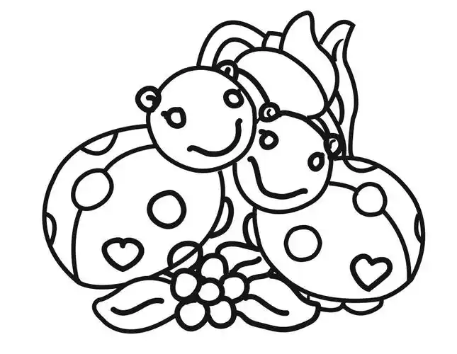 手绘矢量七星瓢虫