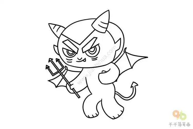 小恶魔简笔画步骤图