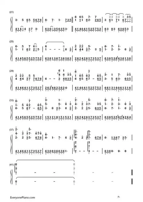 伊人如梦钢琴简谱-数字双手-霍尊2