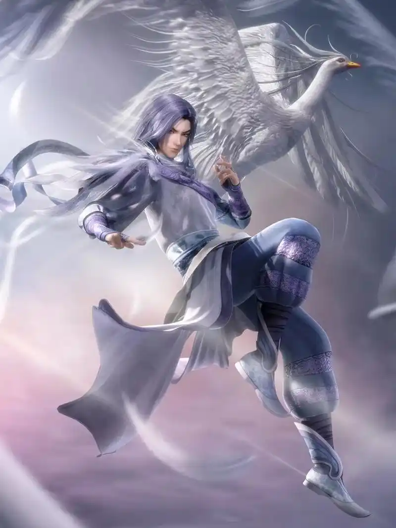 秦时明月高清壁纸白凤 白衣少年踏羽而行,孑然一身,逍遥九天.