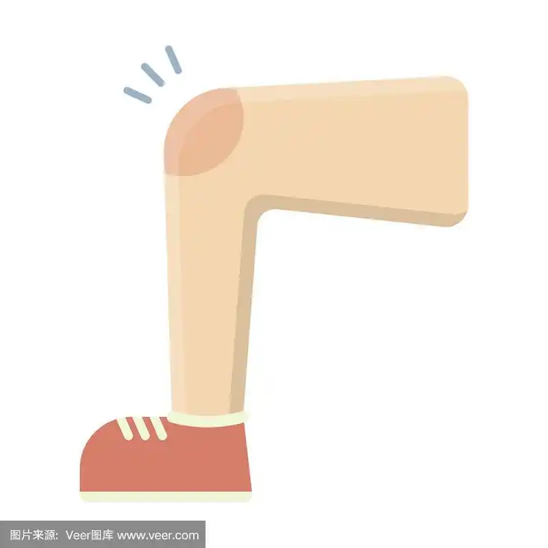 膝盖受伤图标卡通.一个生病的大偶像