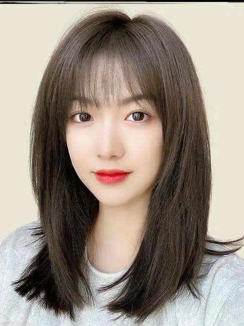 长发女生假发短发假发短发女减龄真发全真人发2021年时尚新款发型自然