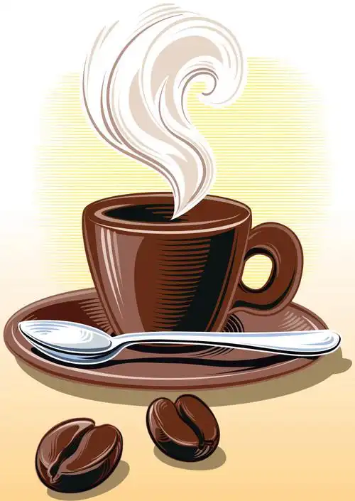 矢量种植咖啡的设计卡通插图