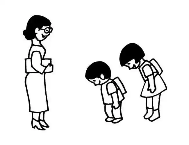 内容包含相关人物简笔画栏目里的给老师鞠躬的学生简笔画步骤图片大全