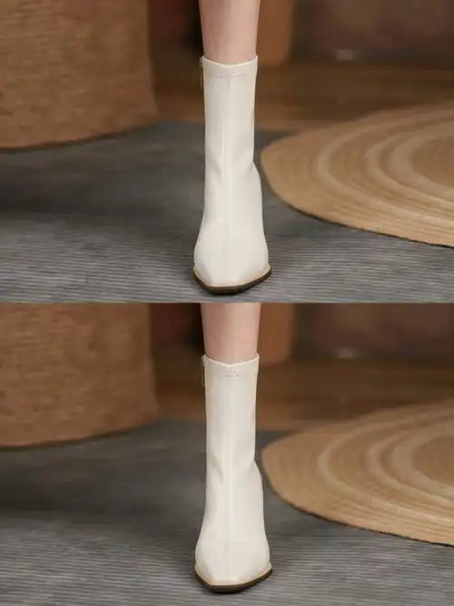 怎么办01这个白色的短靴也太高级了