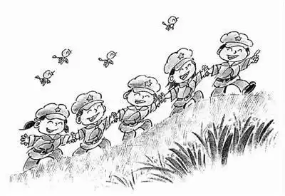 关于红军长征的简笔画步骤