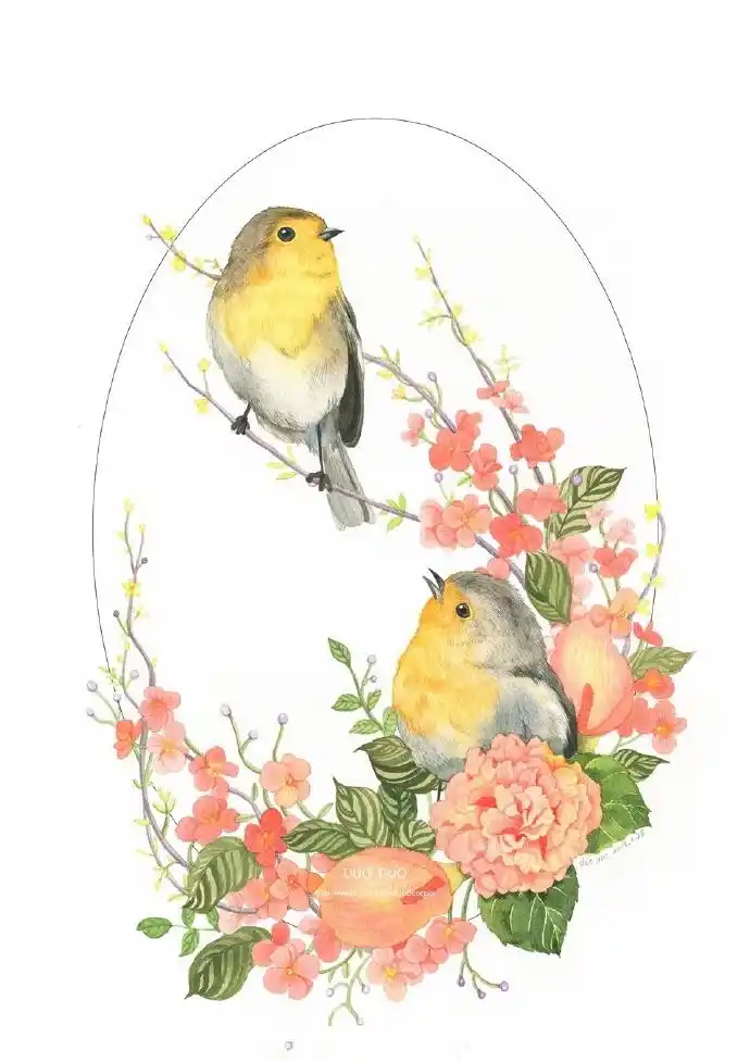 水彩画花卉素材欣赏27张花朵水彩画图片大全