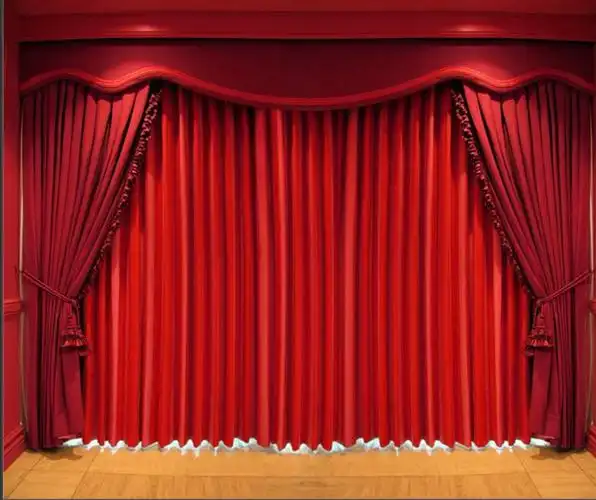 电动舞台幕舞台升降幕会议室大幕阻燃绒布学校舞台幕