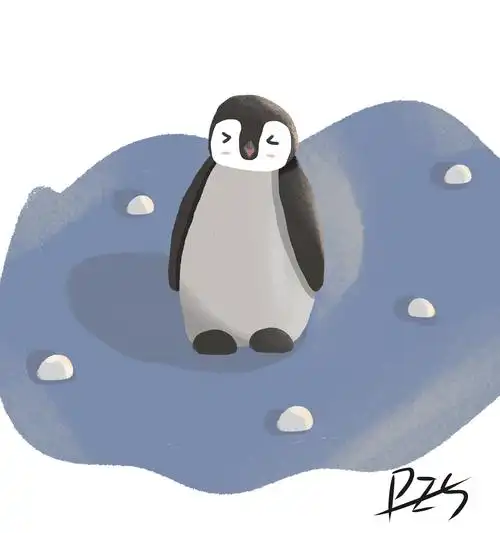 企鹅|插画|创作习作|丨睡吧_原创作品-站酷zcool