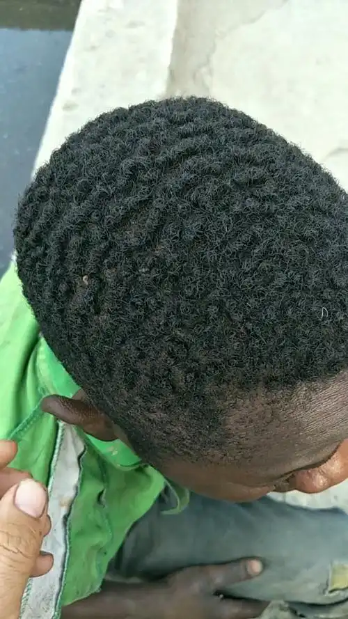 非洲人的头发就这样自来卷的