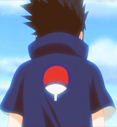 佐助张开双手面向大海背影图片 蓝色