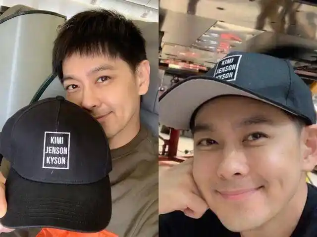 这张照片,林志颖带着棒球帽,应该是素颜,尽管是抿着嘴笑,但还是能看到