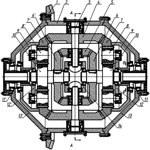 cn108413003a_一种内外双层行星圆锥齿轮机构差速器在审