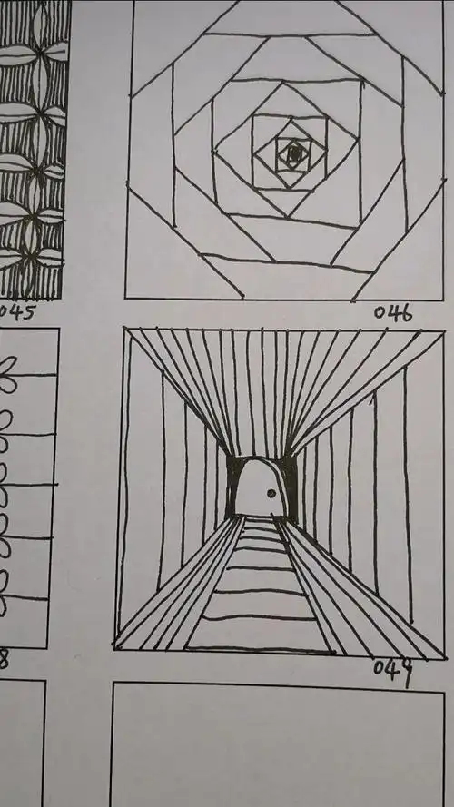几条线教你画出有空间感的画.
