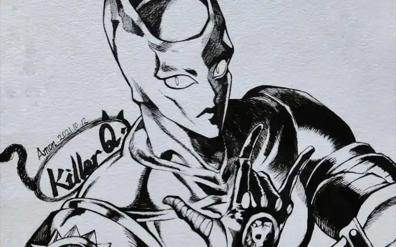 【针管笔手绘】jojo奇妙冒险之杀手皇后_哔哩哔哩_bilibili