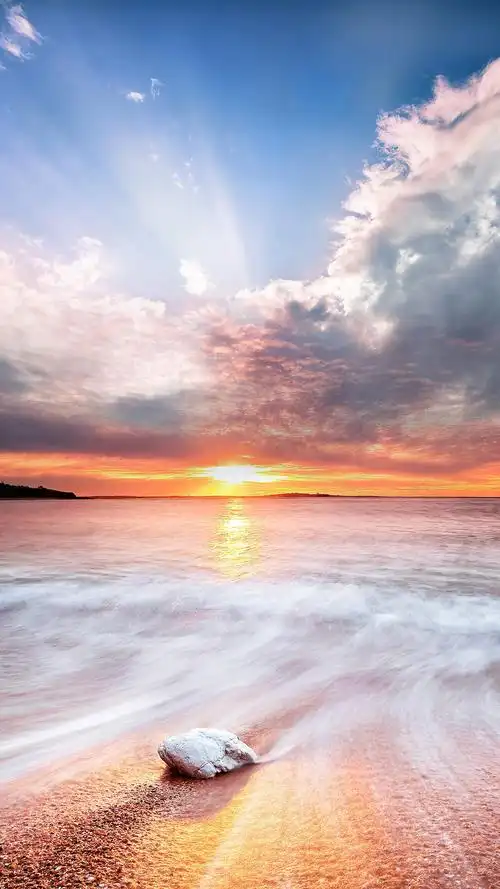 佛罗里达落日,风景-手机壁纸