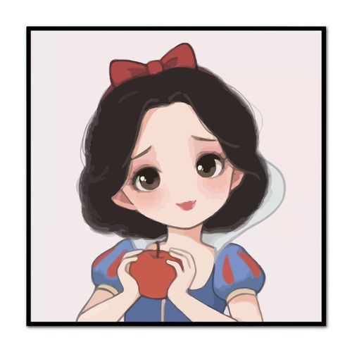 儿童卡通动画迪士尼公主 diy数字油画手绘填色减压装饰画油彩画