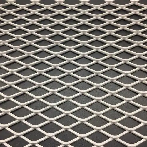 菱形钢板拉伸网 幕墙装饰有筋扩张网 吊顶金属装饰网