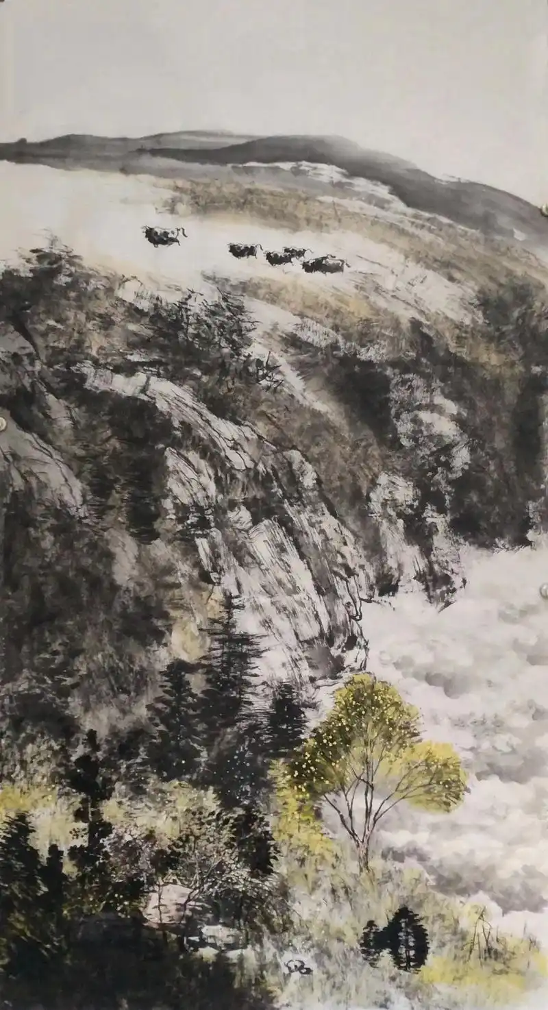 霜降 #会意水墨#山水#花鸟 @韩秋来书画鉴赏 - 抖音