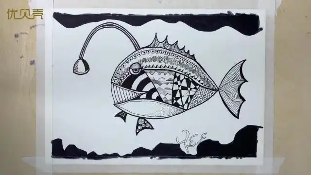 第04集从零开始学线描作品创作灯笼鱼