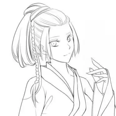 绘画古风简笔画古风 动漫女头唯美动漫人物图片古风简笔画图片古风
