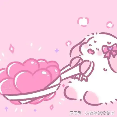 卡通头像可爱粉红色小兔子头像