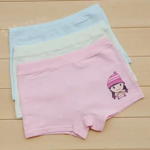 痛风淘宝      可爱女生平角裤少女内裤学生运动四角短裤7161大童女孩