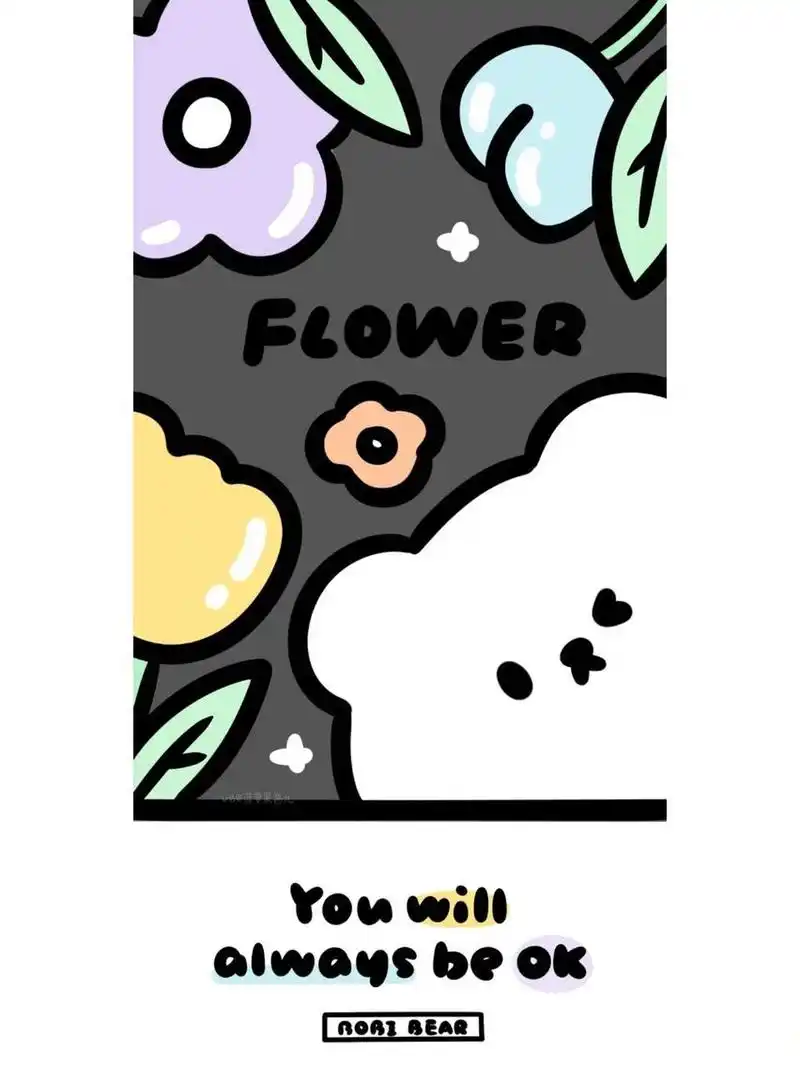 88期95超q萌简约ins风小熊云朵花朵情侣壁纸 7915本人原创,有