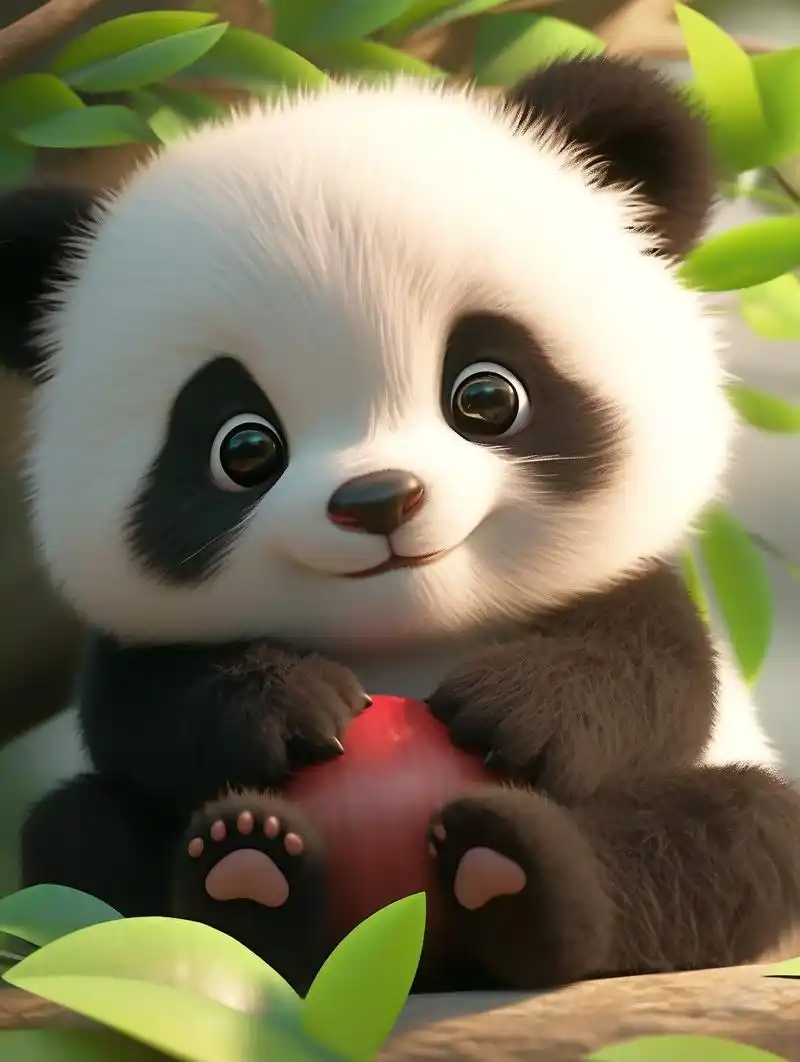 大熊猫幼崽可爱头像壁纸背景图