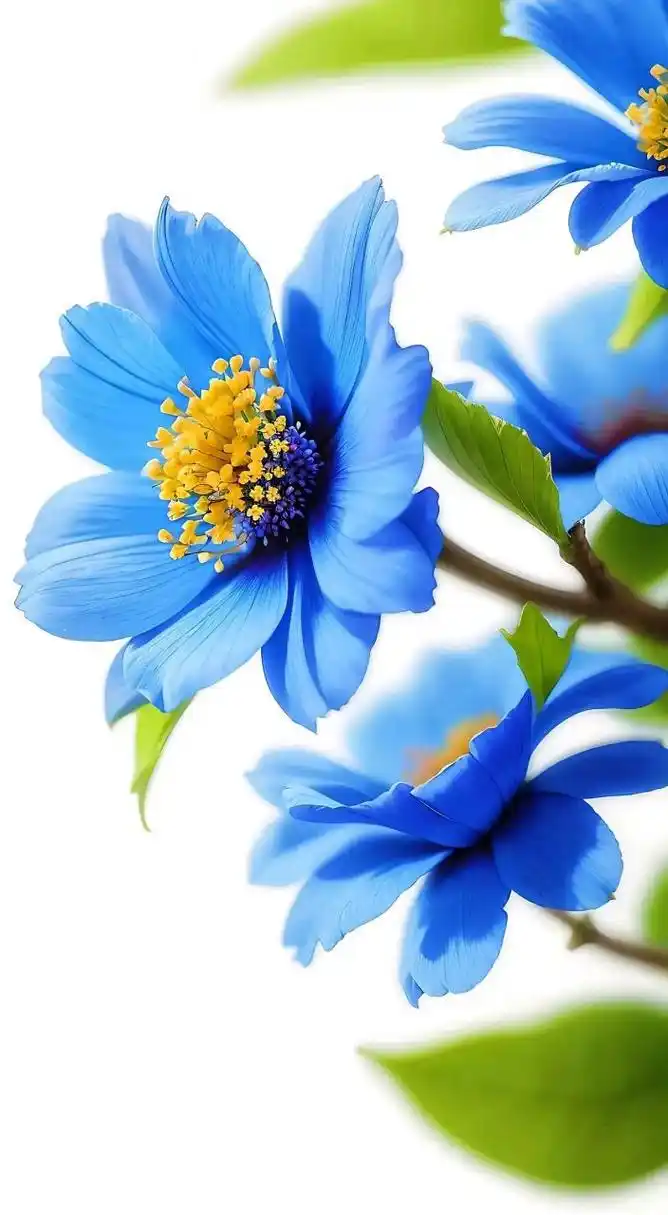 淡蓝色鲜花,淡雅清新