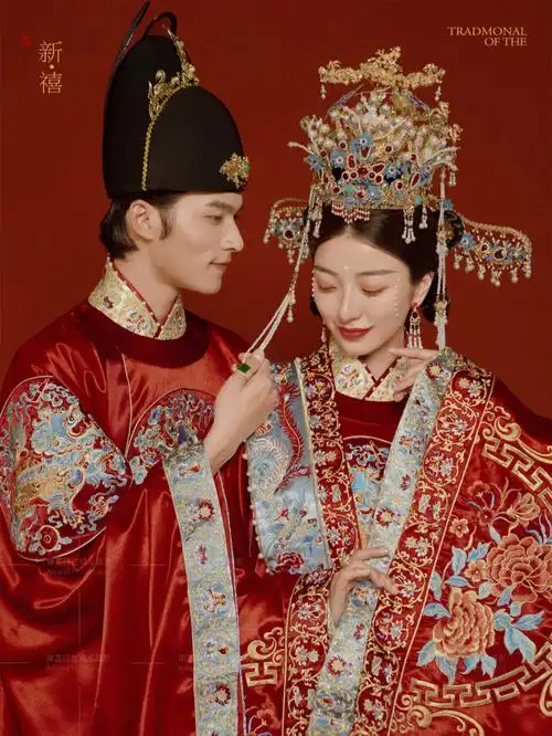 超喜欢的室内汉服婚纱照优雅高级中国风