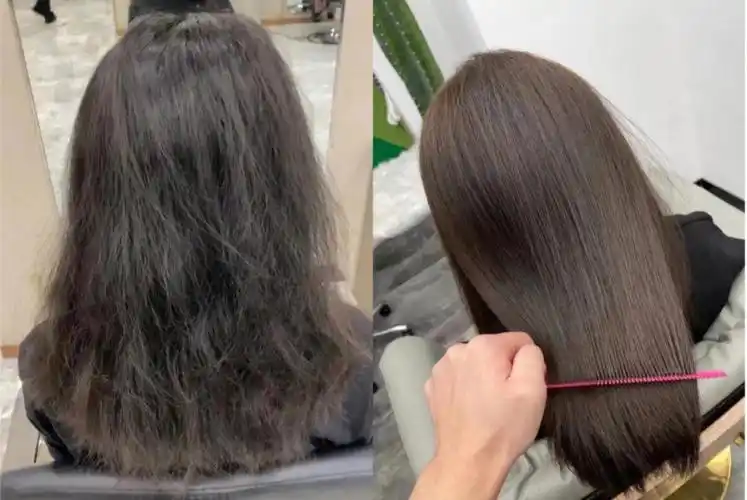 卷一直都困扰着每个爱美的小女孩-最初的拉直,自然柔顺,都是软化药水!