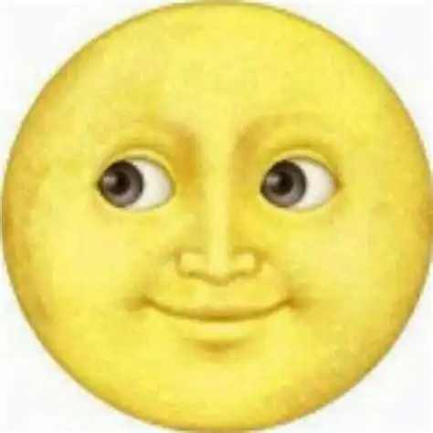 黑脸月亮emoji表情含义 - 趣表情,一个充满欢乐的表情包乐园