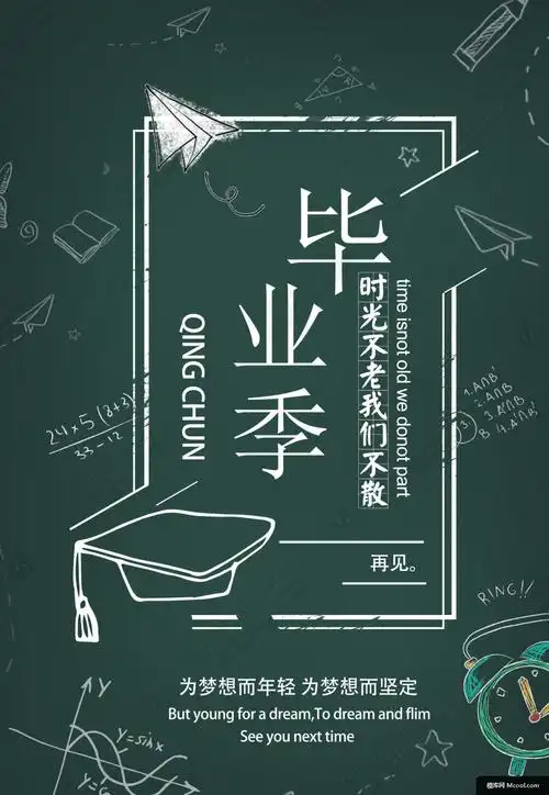 复古手绘毕业季海报设计