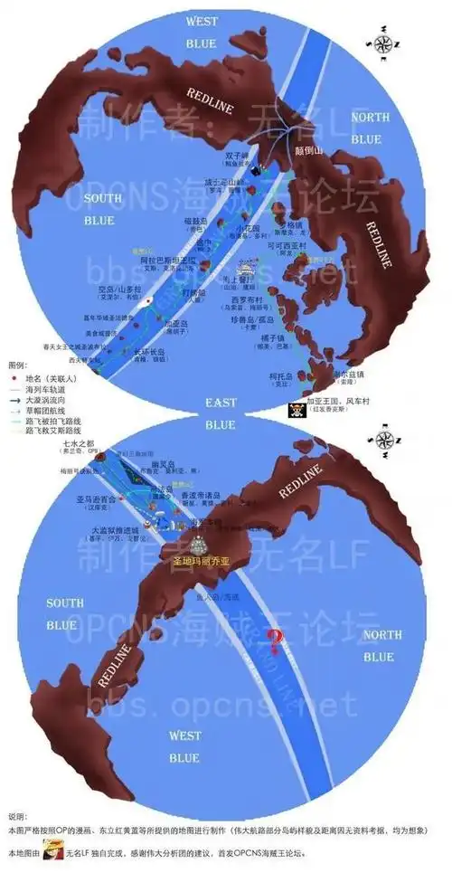 海贼王:尾田珍藏的秘密世界地图,全方位带你了解海贼王星球!