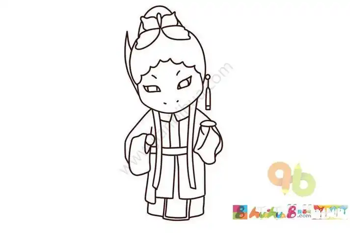 笔画韩玉娘简笔画大全韩玉娘简笔画彩色戏剧人物简笔画图片大全集