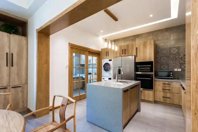 温馨424平中式别墅厨房图片大全餐厅橱柜4图中式现代厨房设计图片赏析