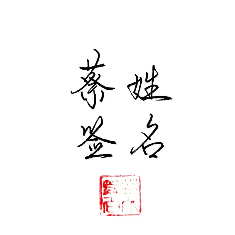 蔡姓签名写法参考#签名设计 #艺术签名设计 #个性签名 #蔡 - 抖音