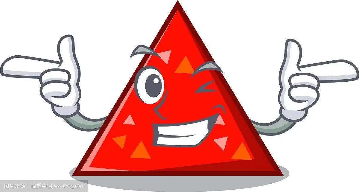 眨眼三角形卡通人物风格