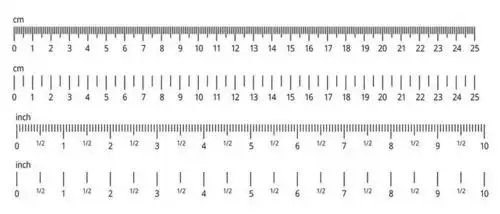 设置矢量尺矢量偶像尺厘米和英寸规模矢量塑料制品矢量铅笔和尺子图标