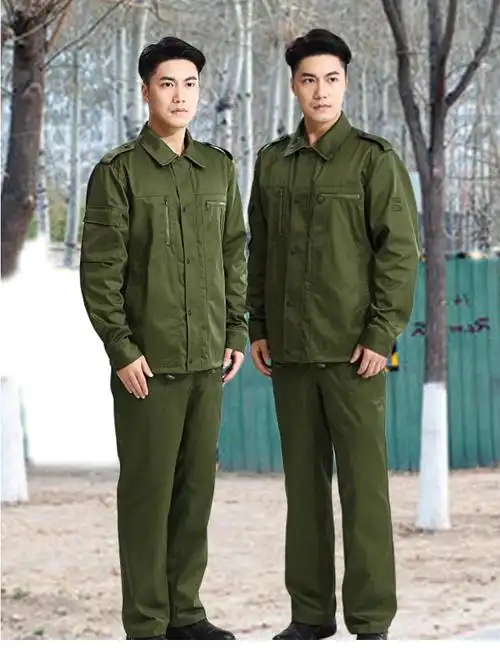 老式87涤卡面料式陆作训服工作电焊服训练服绿怀旧作训体能服