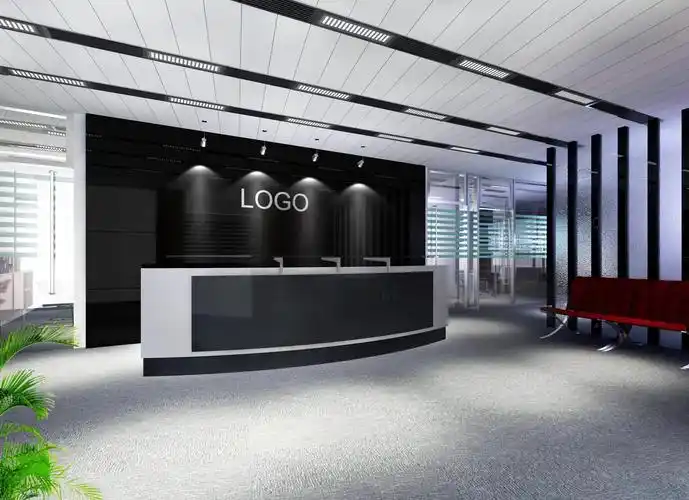 公司前台背景墙设计效果图欣赏效果图