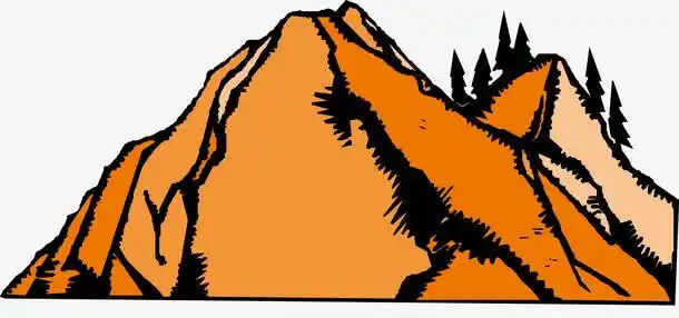 手绘/卡通 卡通元素 > 一座彩色的大山 收藏 [声明] 觅元素所有素材为