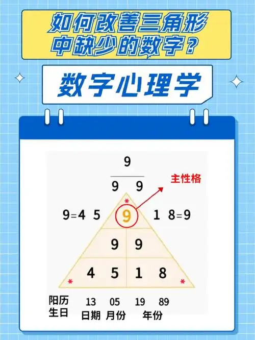 数字心理学|该如何改善三角形中缺失的数字