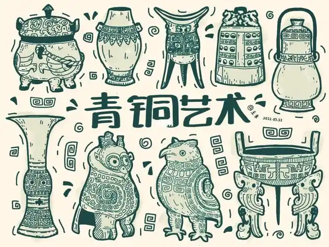画画  #我是原创插画师  #画个简笔画  #青铜器  #陕西历史博物