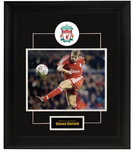 史蒂文杰拉德 亲笔签名照片裱框含sa证书礼物